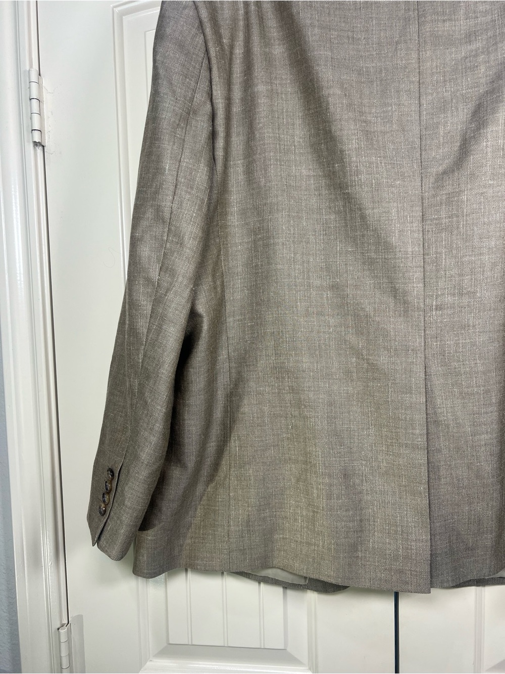 Ralph Lauren Dillard's Wool Silk Linen Blazer Sport Coat Tan Gray Mens 54R EUC - Picture 13 of 16